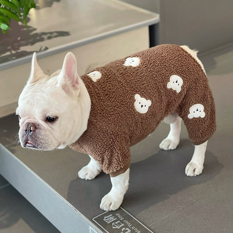 Dog Brown Bear Pajamas- so WARM - Frenchiely