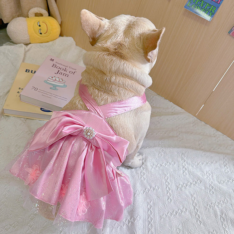 Dog Pink Wedding Dress | Luxury Dog Clothes Shop Frenchiely Dog Pink Wedding Dress | Luxury Dog Clothes Shop Frenchiely
