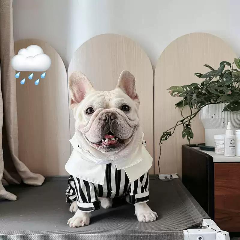 Black & Stripe Onesie Raincoat