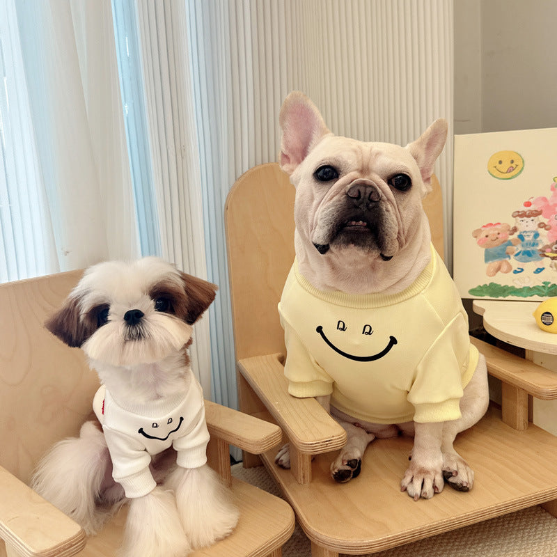 Dog Emoji Fleece Lined Shirt for small medium dogs by Frenchiely