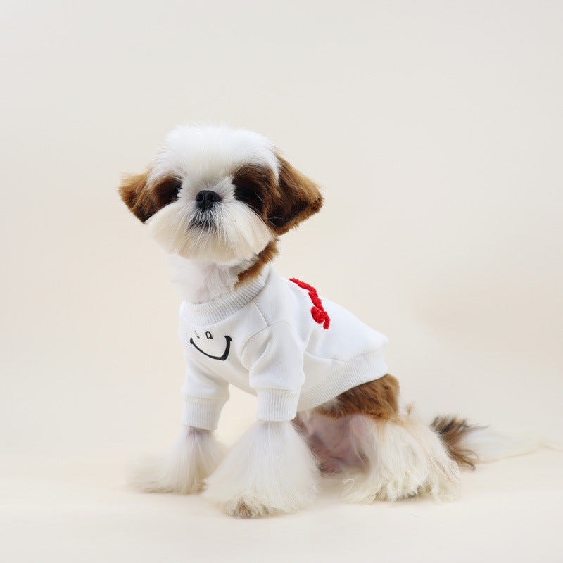 Dog Emoji Fleece Lined Shirt for small medium dogs by Frenchiely