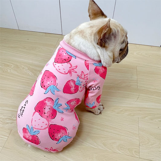 Pink Strawberry Pajamas DogPinkStrawberryPajamasformediumdogbreeds_1