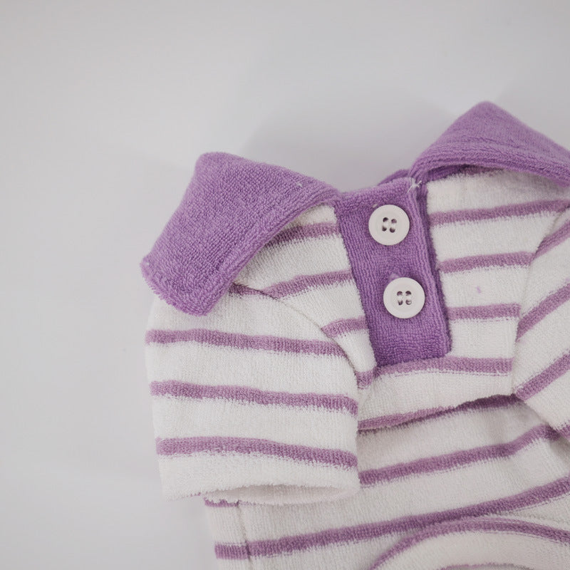 Dog Stripe Polo Shirt for small medium dogs by Frenchiely