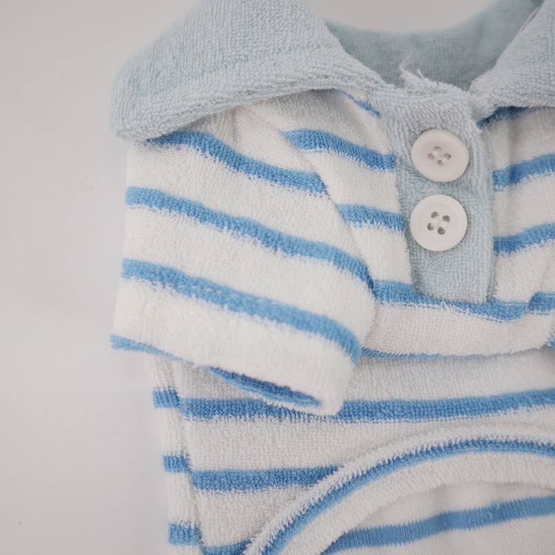 Dog Stripe Polo Shirt for small medium dogs by Frenchiely