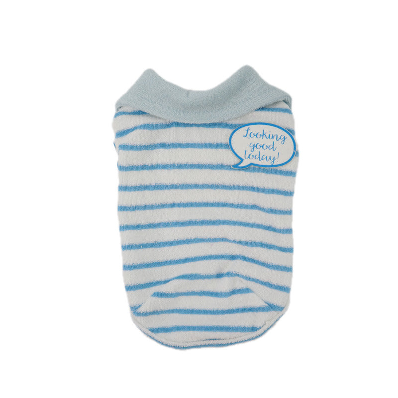 Dog Stripe Polo Shirt for small medium dogs by Frenchiely