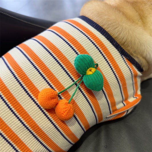 Stretchy Cherry PJs DogstretchystripedonesiepajamasbyFrenchiely_6