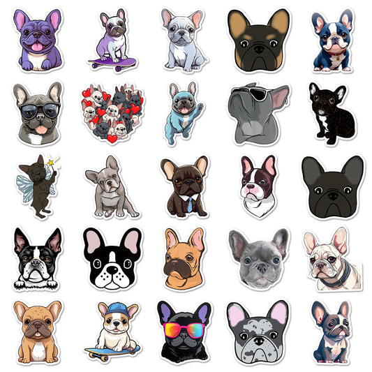 waterproof French Bulldog Stickers decals