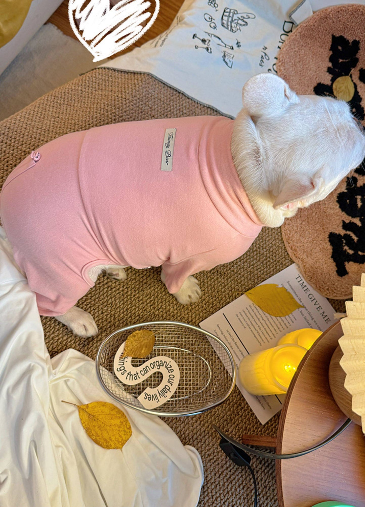 Neck Protection Cotton PJs FrenchBulldogcuteonesieloungewearbyFrenchiely_5