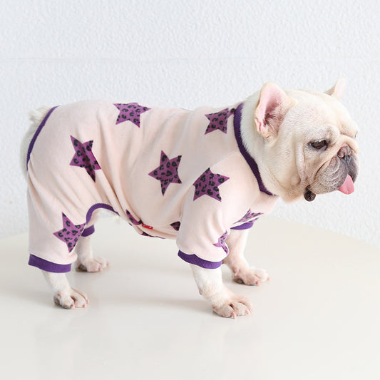 Dog Jumpsuit Pajamas FrenchBulldogwinterwarmjumpsuitonesiebyFrenchiely_11