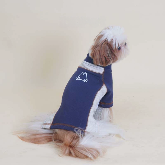 Navy Blue with White Sweatshirt