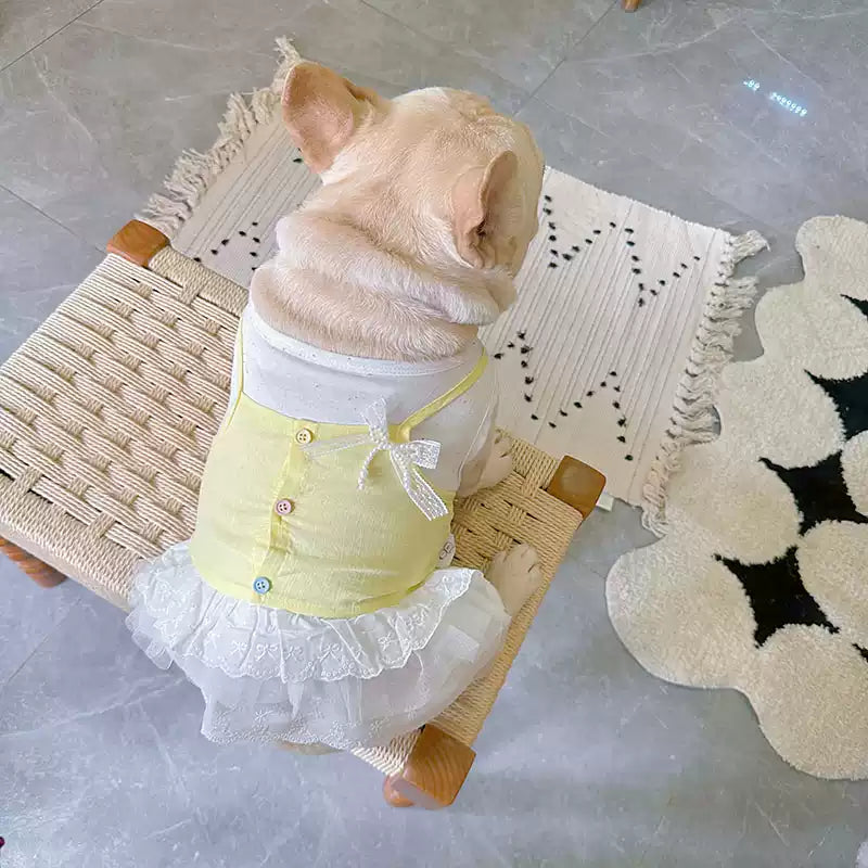 Faux Two Piece Cotton Lace Dress