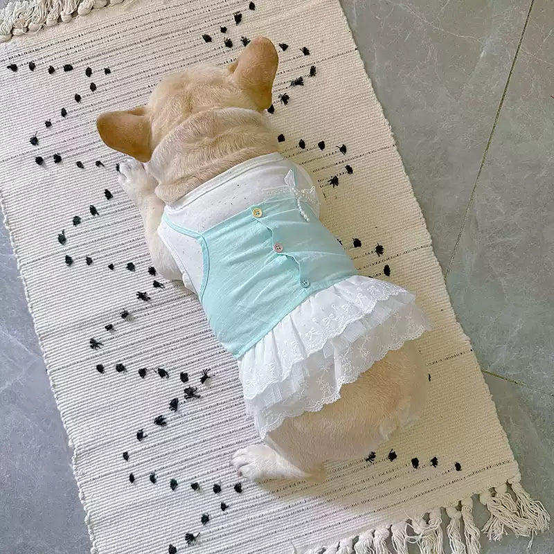 Faux Two Piece Cotton Lace Dress