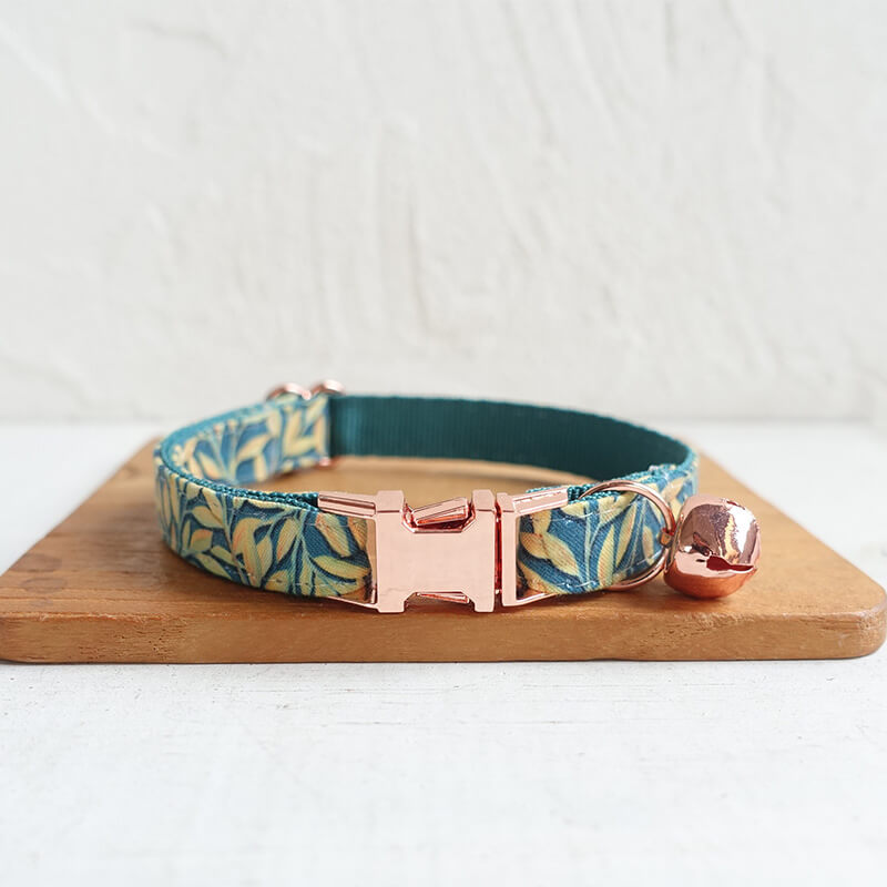 Cat Collar-Leaves - Frenchiely