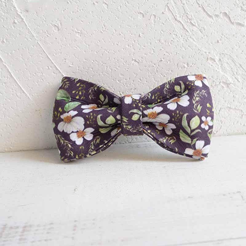 Dog Black Daisy Bow Tie - Frenchiely