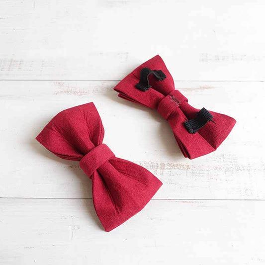 Dog Red Velvet Bow Tie - Frenchiely