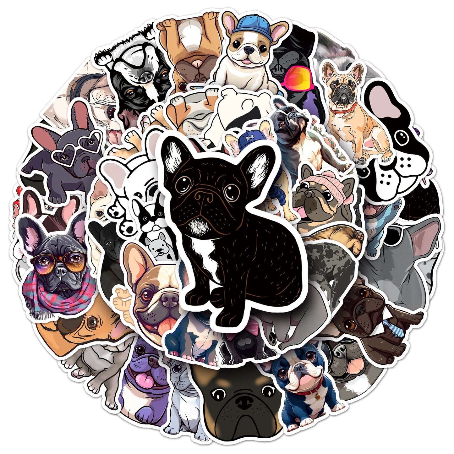 waterproof French Bulldog Stickers decals