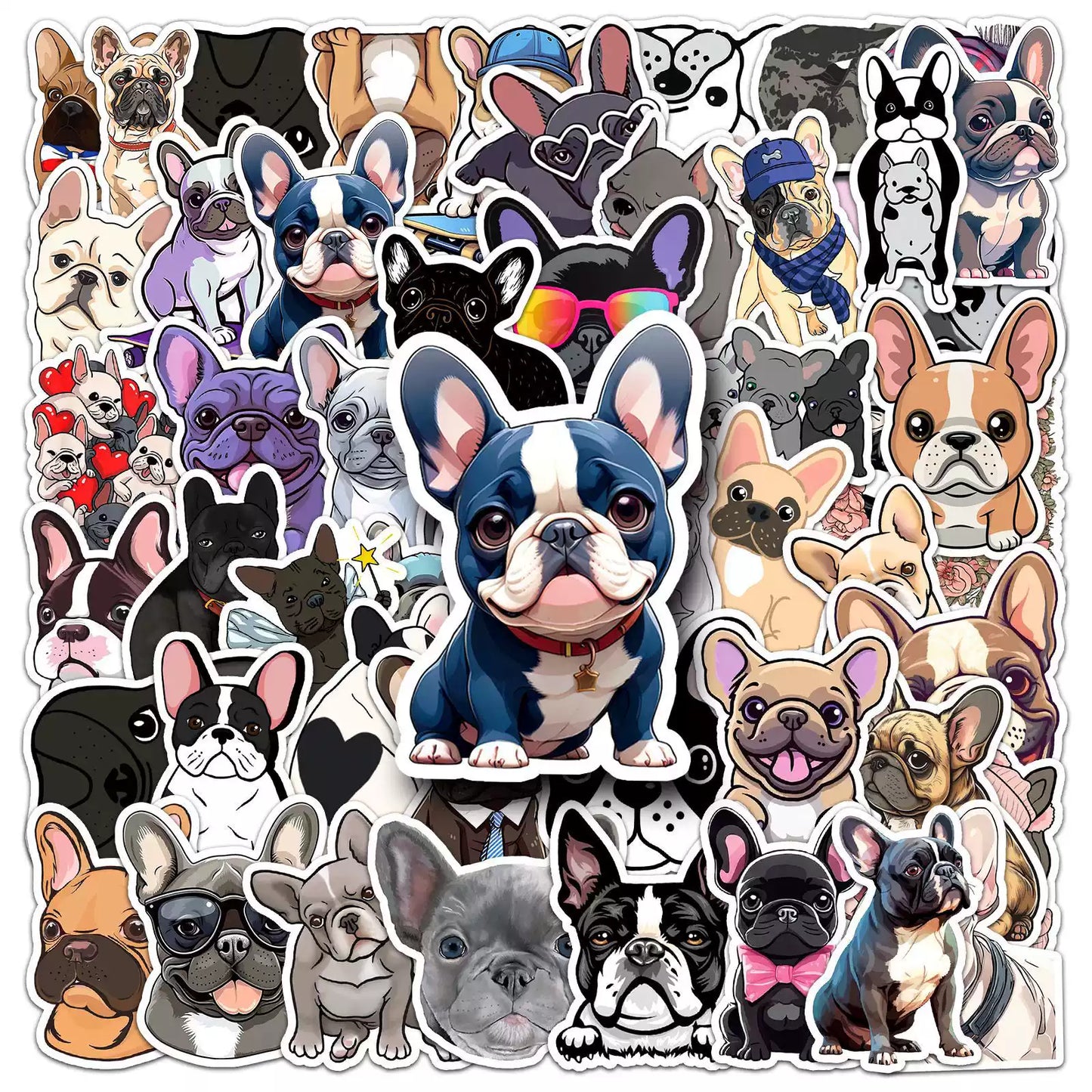waterproof French Bulldog Stickers decals