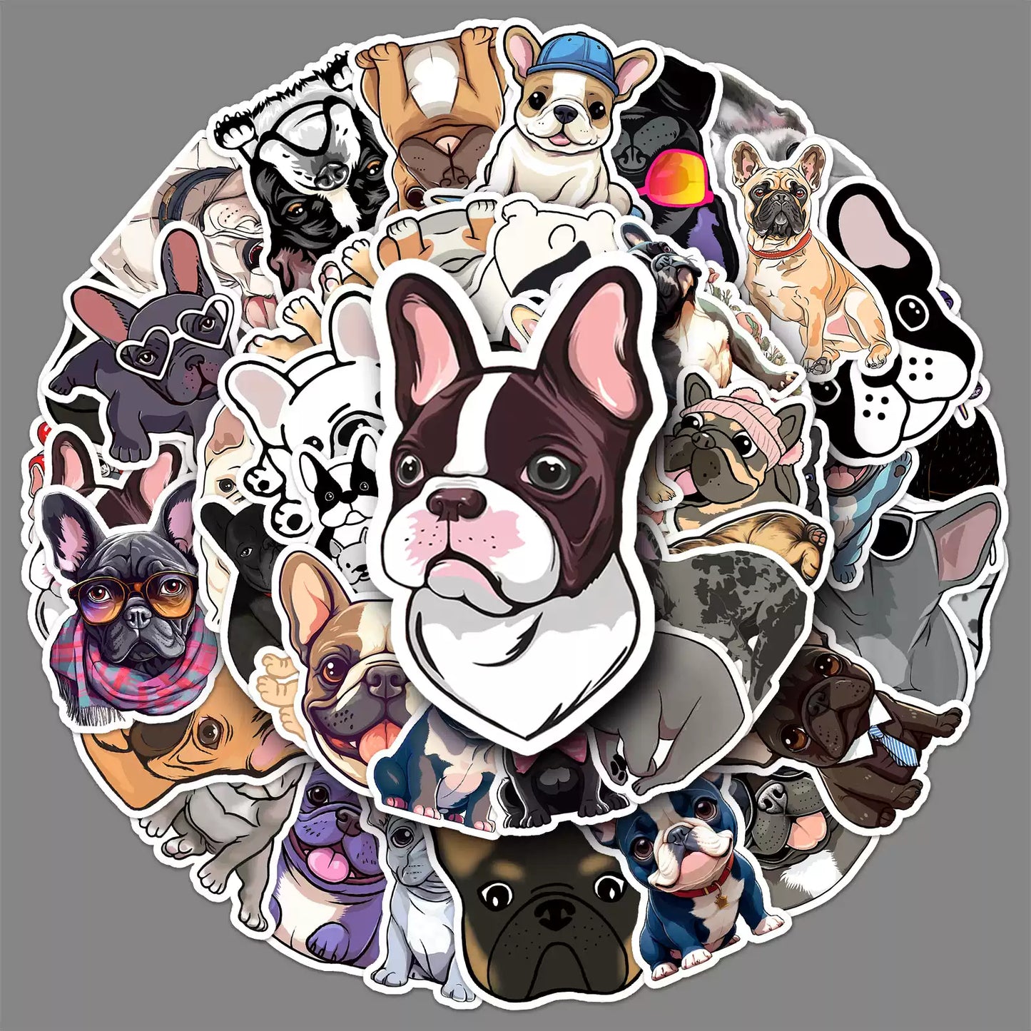waterproof French Bulldog Stickers decals