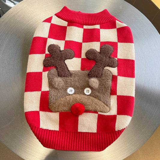 Dog Christmas Reindeer Sweater - Frenchiely