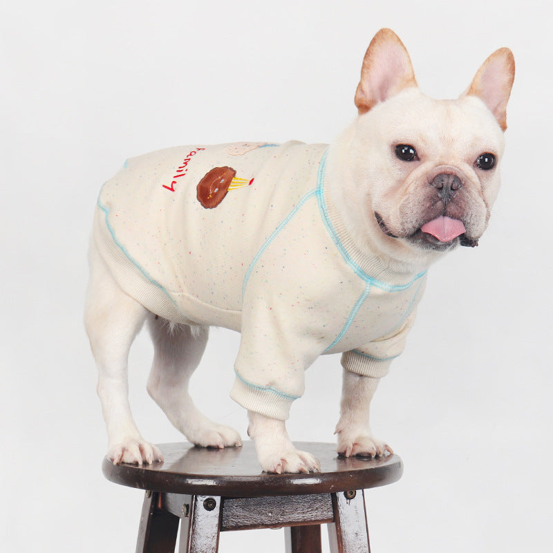 Dog Warm Jumper Shirt in Beige for Medium Dog Breeds by Frenchiely.com