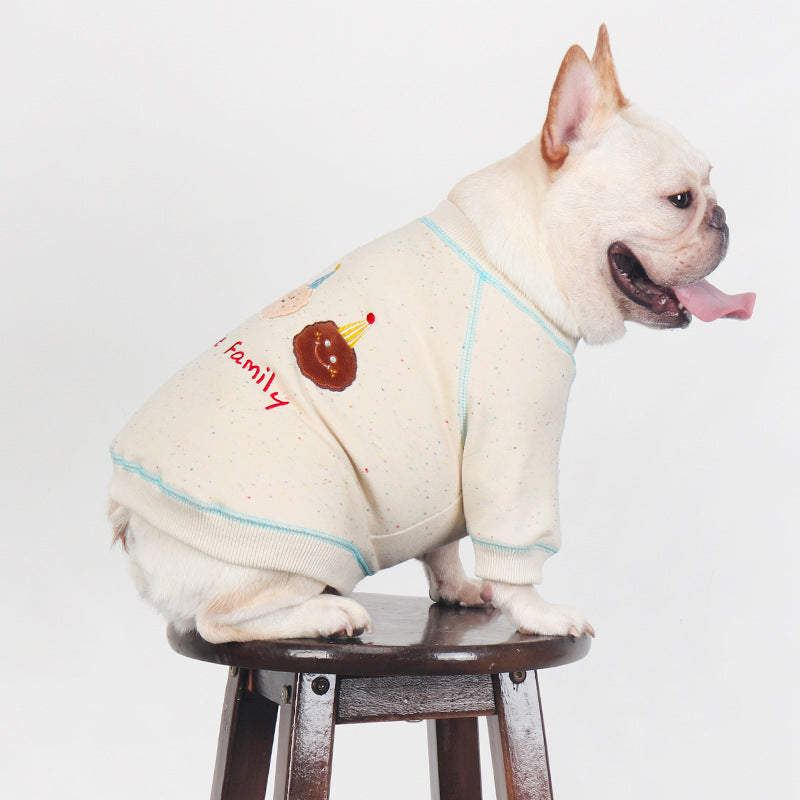 Dog Warm Jumper Shirt in Beige for Medium Dog Breeds by Frenchiely.com