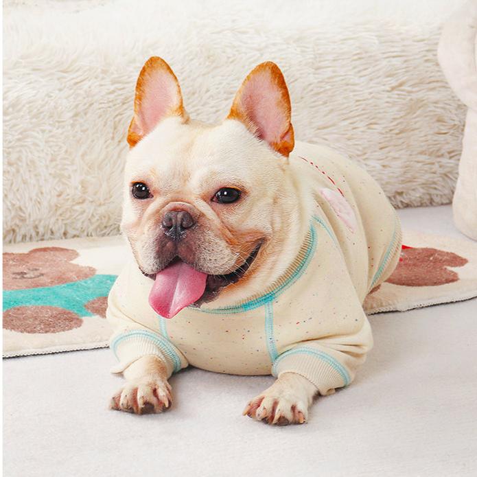 Dog Warm Jumper Shirt in Beige for Medium Dog Breeds by Frenchiely.com