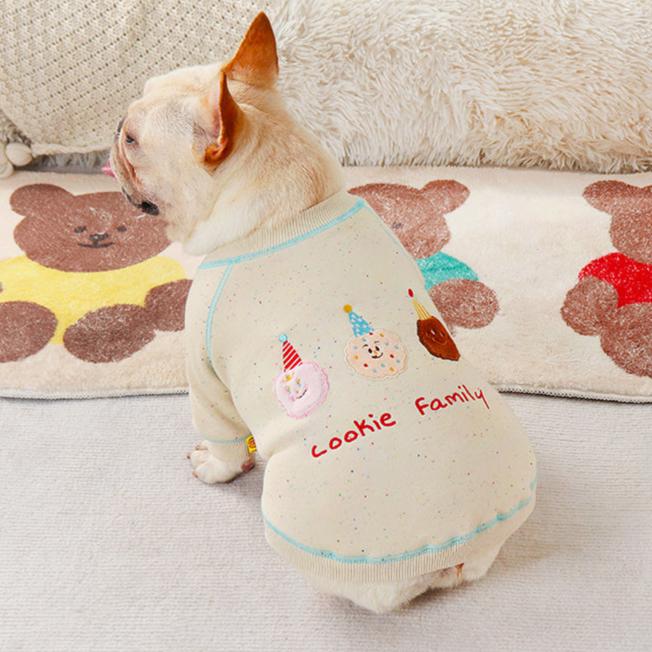 Dog Warm Jumper Shirt in Beige for Medium Dog Breeds by Frenchiely.com