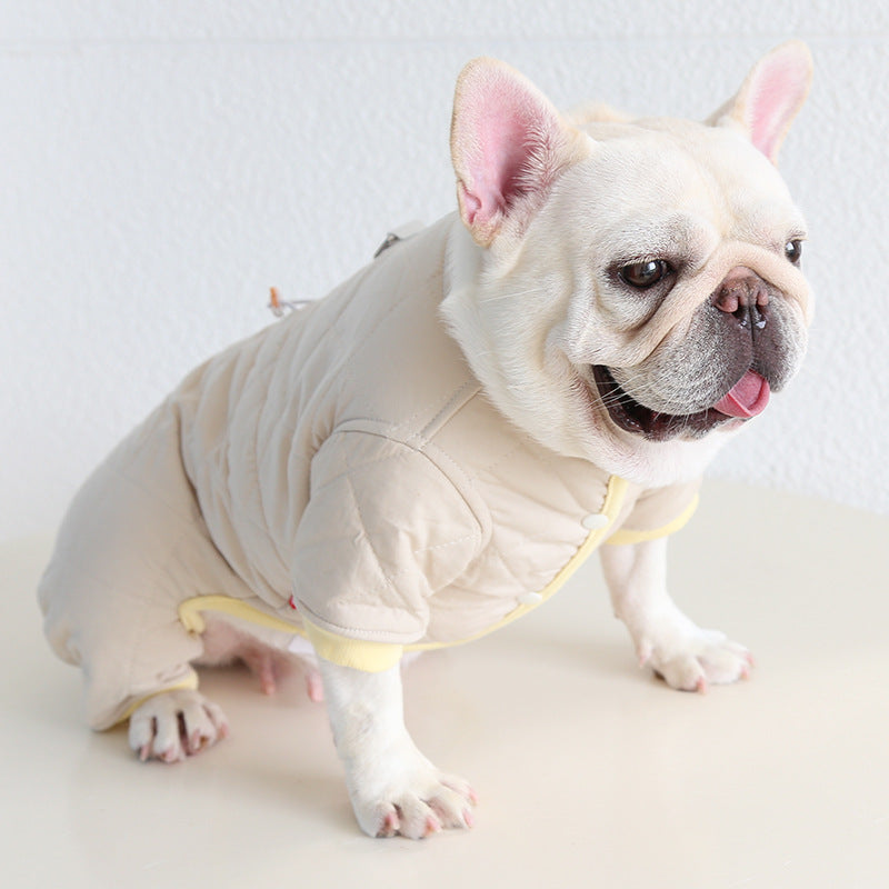 French Bulldog Puppy Winter Onesie with D-ring by Frenchiely.com