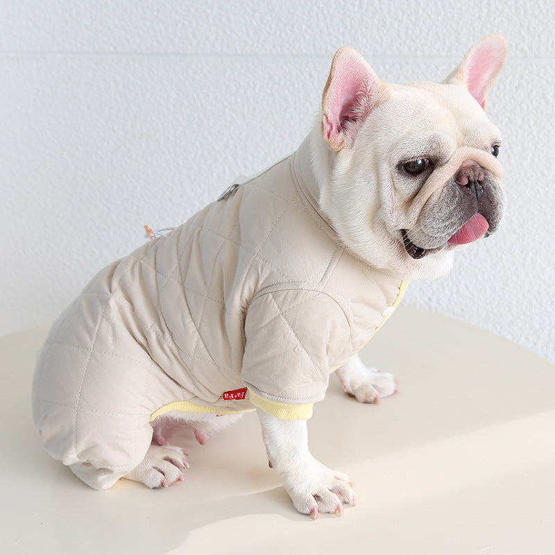 French Bulldog Puppy Winter Onesie with D-ring by Frenchiely.com