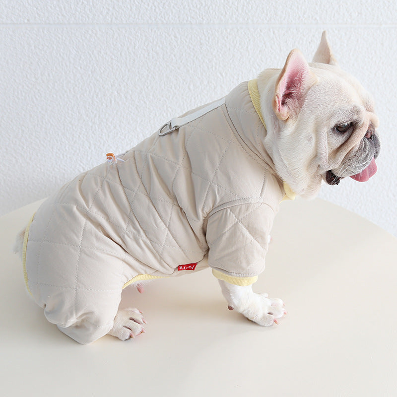 French Bulldog Puppy Winter Onesie with D-ring by Frenchiely.com