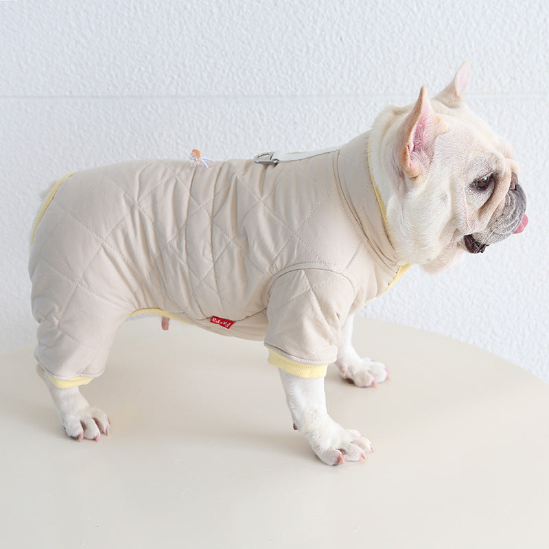 French Bulldog Puppy Winter Onesie with D-ring by Frenchiely.com
