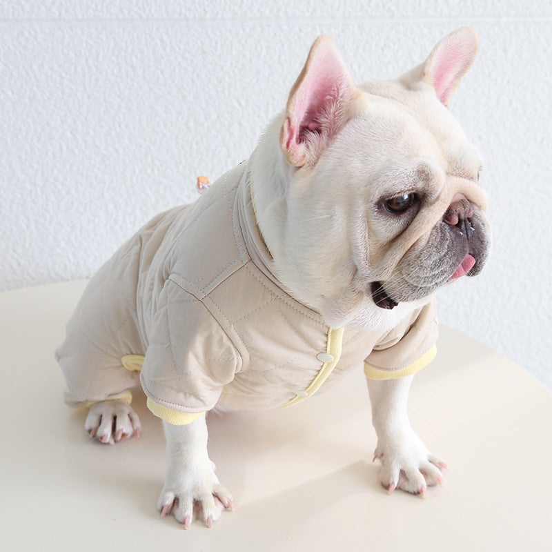French Bulldog Puppy Winter Onesie with D-ring by Frenchiely.com