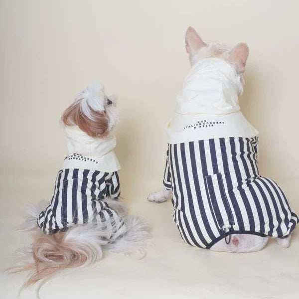 Black & Stripe Onesie Raincoat