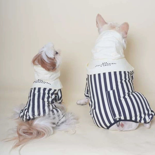 Black & Stripe Onesie Raincoat