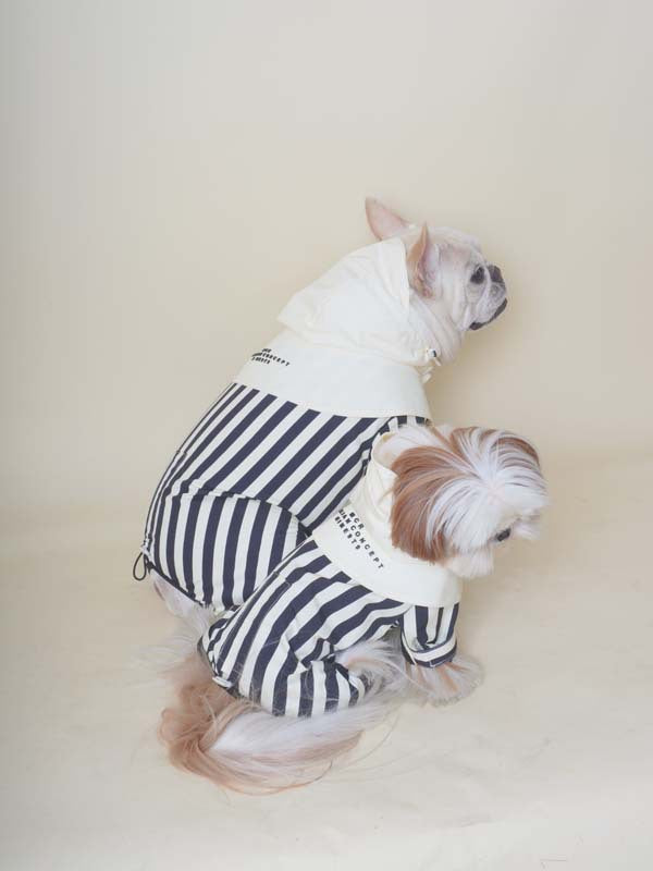 Black & Stripe Onesie Raincoat