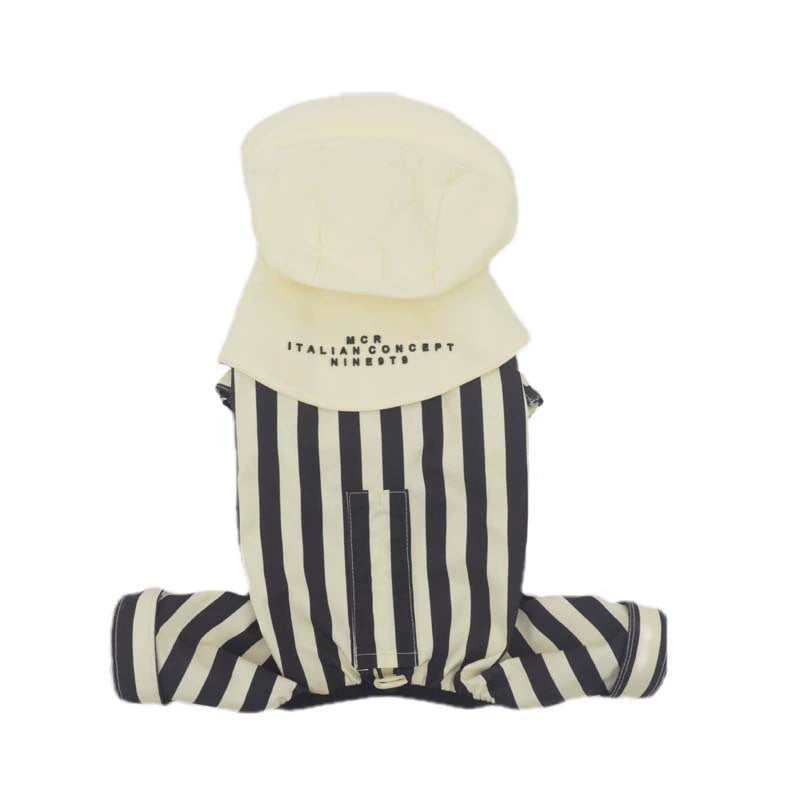 Black & Stripe Onesie Raincoat