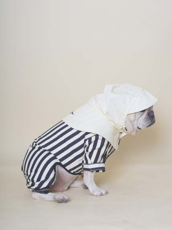 Black & Stripe Onesie Raincoat