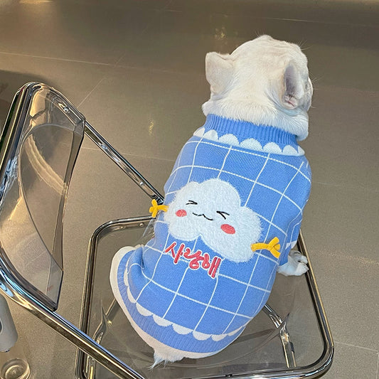 Dog Blue Cloud Sweater - Frenchiely