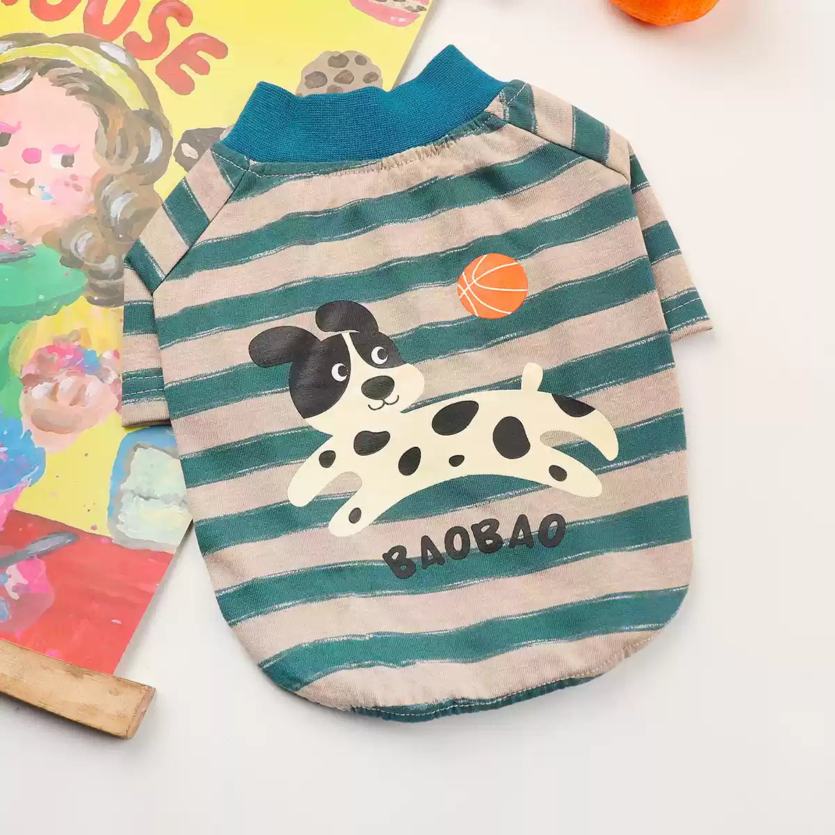 Blue Stripe Doggie Shirt