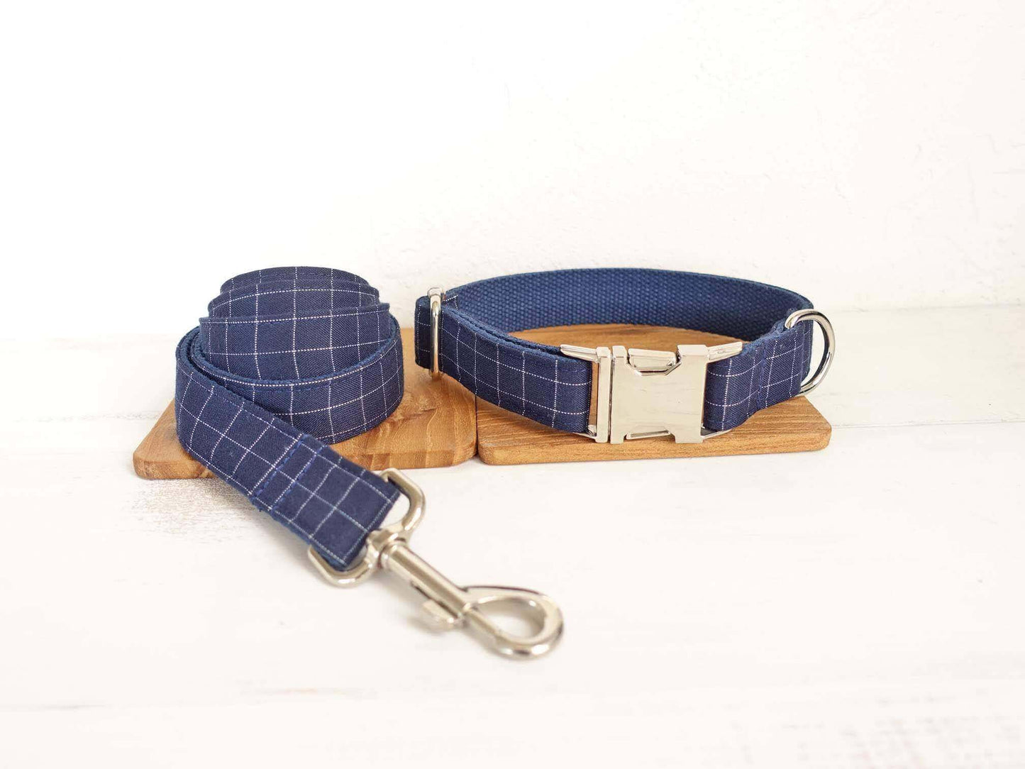 Dog Blue Collar Leash Set - Frenchiely