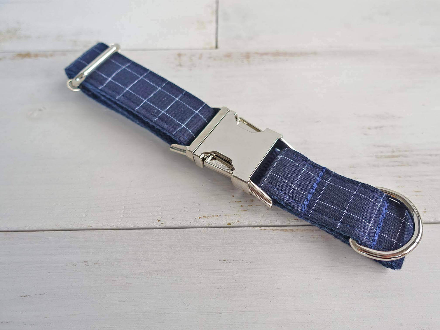Navy Blue Dog Collar - Frenchiely