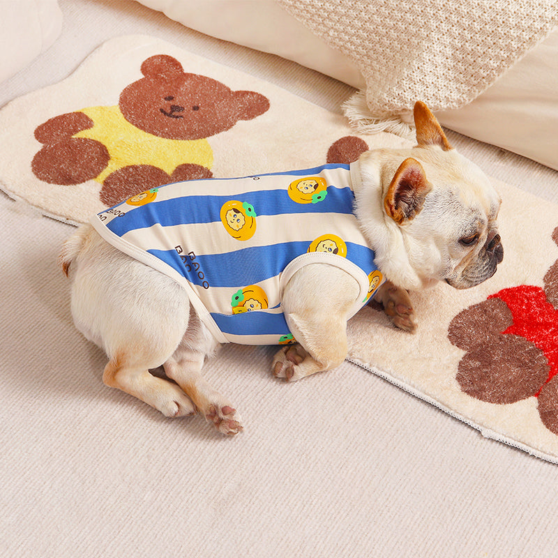 Dog Cute Blue Stripe Shirt FOR small medium dogs by Frenchiely