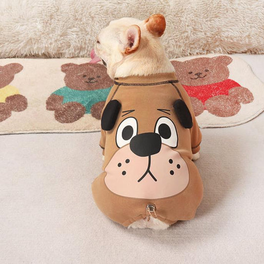 Dog Cartoon Doggie Pajamas for french bulldogs by frenchiely.com