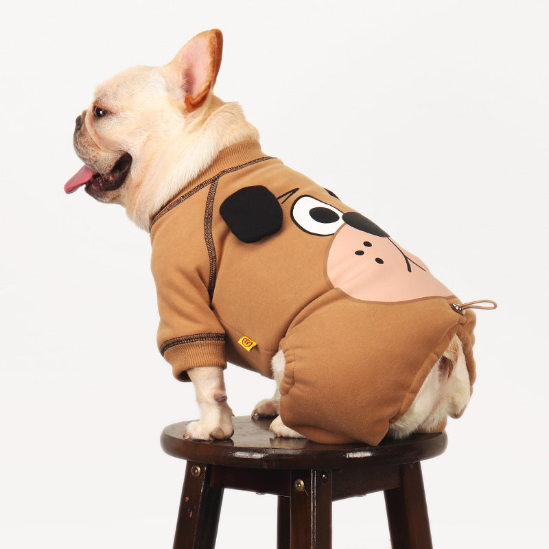 Dog Cartoon Doggie Pajamas for french bulldogs by frenchiely.com