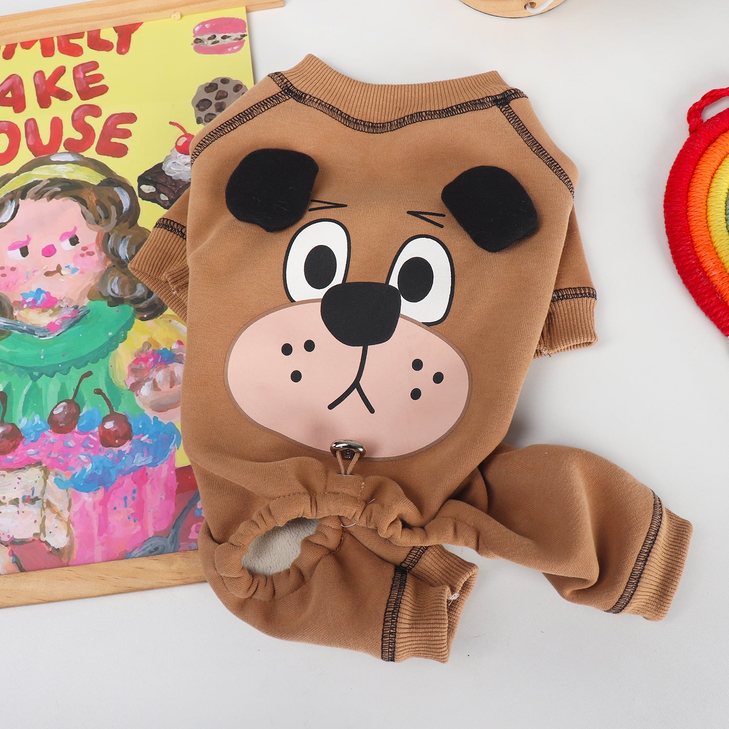 Dog Cartoon Doggie Pajamas for french bulldogs by frenchiely.com