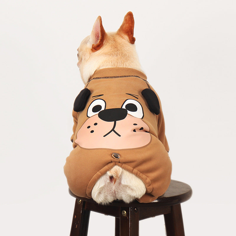 Dog Cartoon Doggie Pajamas for french bulldogs by frenchiely.com