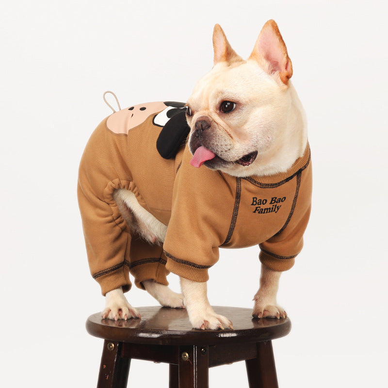 Dog Cartoon Doggie Pajamas for french bulldogs by frenchiely.com