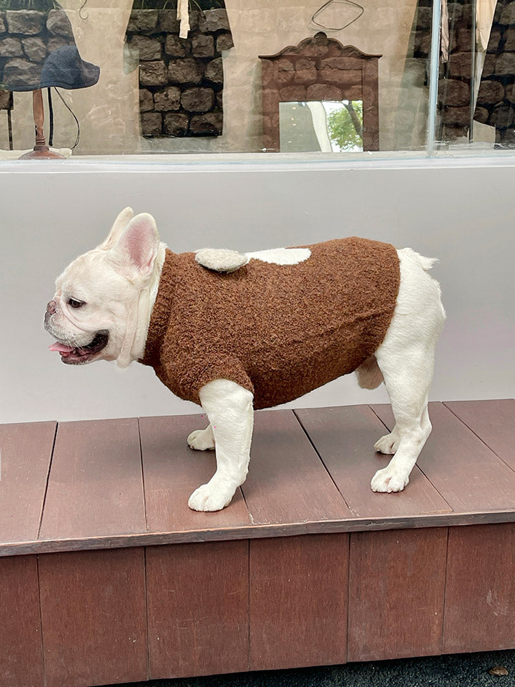 Warm Doggie Sweater dogbrowndoggiepatternsweaterforsmallmediumdogsbyFrenchiely_15