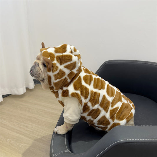 Dog Warm Reindeer Hooded Coat for Medium Dogs BY Frenchiely