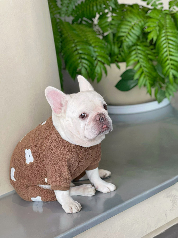 Dog Brown Bear Pajamas- so WARM - Frenchiely